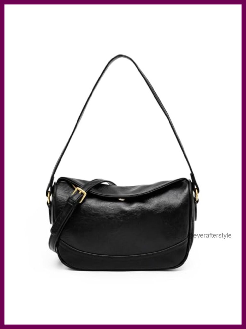 Soft Slouchy Faux Leather Hobo Shoulder Bag 2-Way Crossbody Women